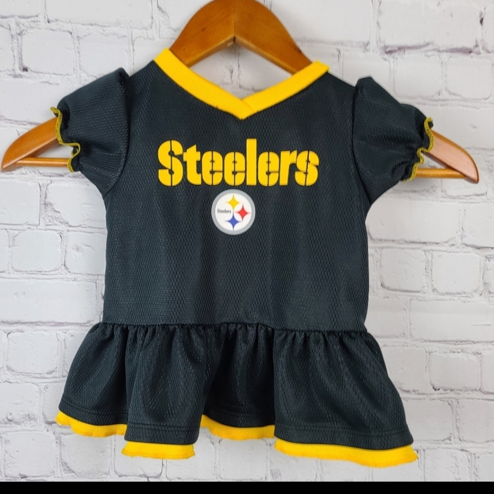 Steelers NFL Team Dress. Sx 6-12 Months.